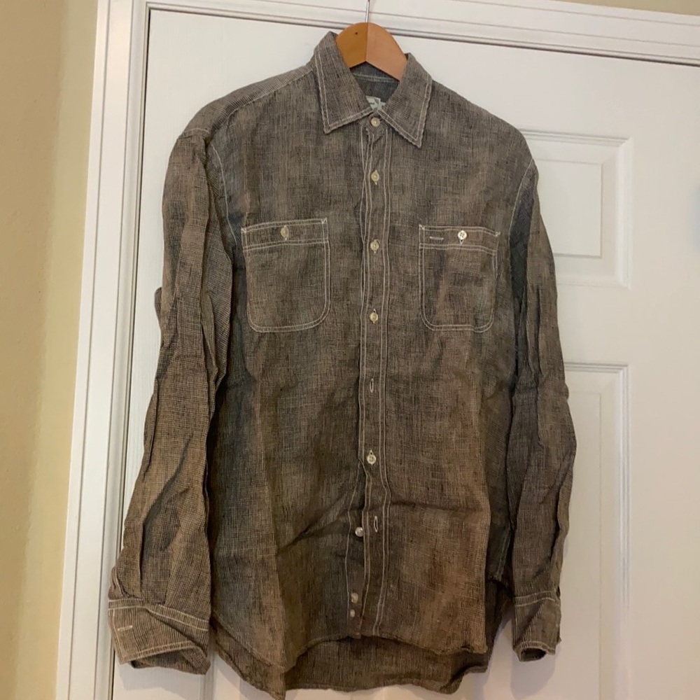 What goes around comes around houndstooth button down size medium